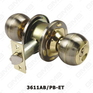 dead latch and spring latch Cylindrical Knob Tubular Lock (3611AB PB-ET)