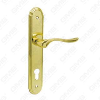 Door Handle Pull Wooden Door Hardware Handle Lock Door Handle on Plate for Mortise Lockset by Zinc Alloy or Steel Door Plate Handle (517)