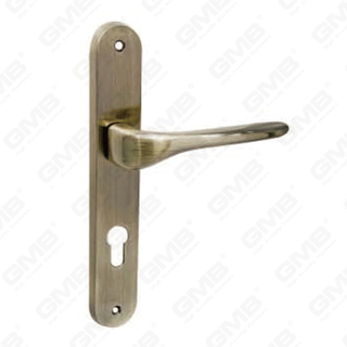 Door Handle Pull Wooden Door Hardware Handle Lock Door Handle on Plate for Mortise Lockset by Zinc Alloy or Steel Door Plate Handle (144)
