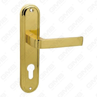 Door Handle Pull Wooden Door Hardware Handle Lock Door Handle on Plate for Mortise Lockset by Zinc Alloy or Steel Door Plate Handle (126)
