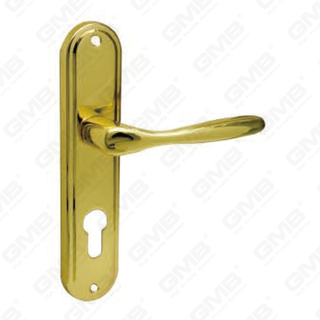 Door Handle Pull Wooden Door Hardware Handle Lock Door Handle on Plate for Mortise Lockset by Zinc Alloy or Steel Door Plate Handle (128)
