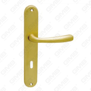Door Handle Pull Wooden Door Hardware Handle Lock Door Handle on Plate for Mortise Lockset by Zinc Alloy or Steel Door Plate Handle (142)