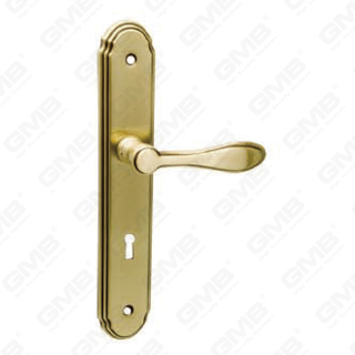 Door Handle Pull Wooden Door Hardware Handle Lock Door Handle on Plate for Mortise Lockset by Zinc Alloy or Steel Door Plate Handle (309A)