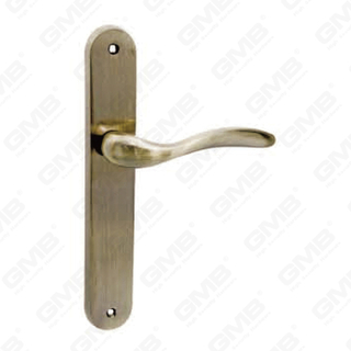 Door Handle Pull Wooden Door Hardware Handle Lock Door Handle on Plate for Mortise Lockset by Zinc Alloy or Steel Door Plate Handle (145)