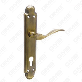 Door Handle Pull Wooden Door Hardware Handle Lock Door Handle on Plate for Mortise Lockset by Zinc Alloy or Steel Door Plate Handle (307)