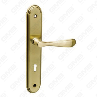 Door Handle Pull Wooden Door Hardware Handle Lock Door Handle on Plate for Mortise Lockset by Zinc Alloy or Steel Door Plate Handle (309B)
