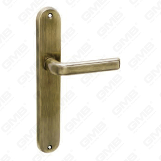 Door Handle Pull Wooden Door Hardware Handle Lock Door Handle on Plate for Mortise Lockset by Zinc Alloy or Steel Door Plate Handle (0364)
