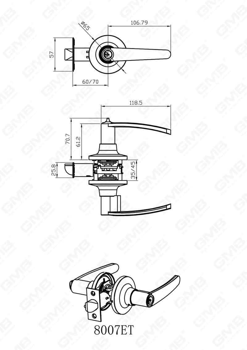 05 PUSH-BUTTON TUBULAR LEVER LOCK 800 线图-模型-22 05 PUSH-BUTTON TUBULAR LEVER LOCK 800 线图-模型-22