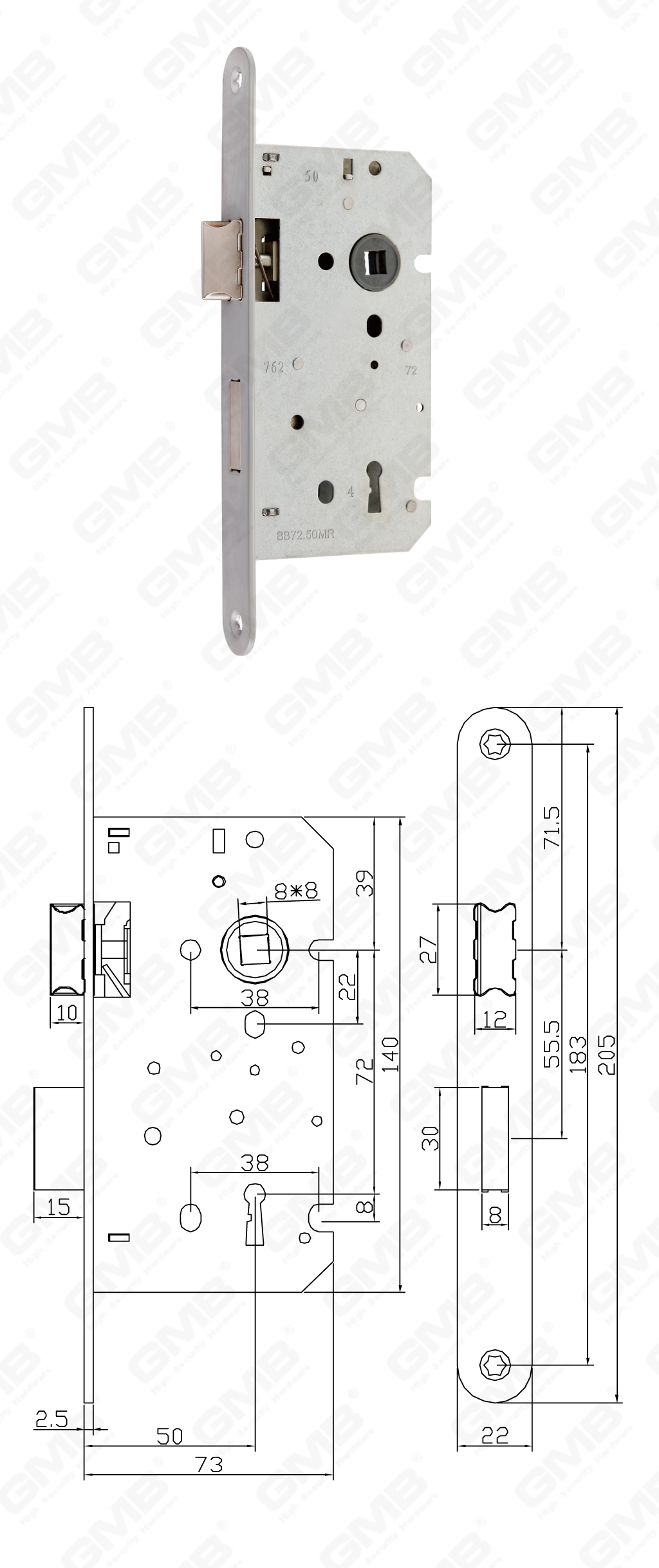 02 Mortise Lock第二部分_BB.72.50MR-90