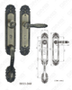 High Security Zinc Alloy Outside Villa Door Handle Dim Antique Brass (E8315-DAB)