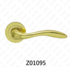 Zamak Zinc Alloy Aluminum Rosette Door Handle with Round Rosette (Z01095)