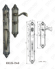 High Security Zinc Alloy Outside Villa Door Handle Made by Solid zinc alloy die-casting (E8326-DAB)