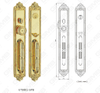 Brass Outside Villa Door Handle Application locd American luxurious locks (UT9801-GPB)