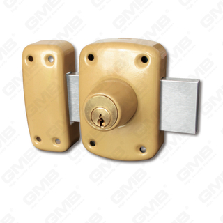 Security Nigh Latch Lock Steel Deadbolt key hole Deadbolt Rim Lock Rim Cylinder Lock (658S)