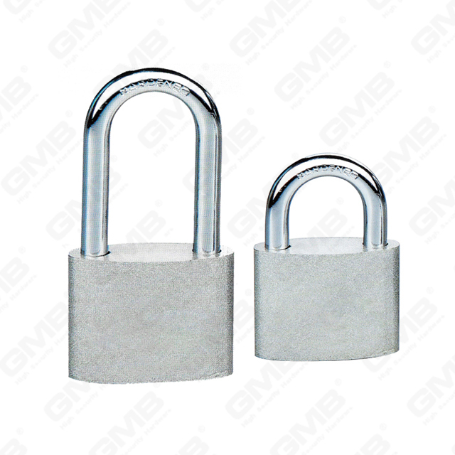 Iron lock body with silver spray-paint surface Oval Iron Padlock (088)