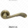 Zamak Zinc Alloy Aluminum Rosette Door Handle with Round Rosette (Z02113)