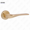 Modern Simple Solid Zinc Alloy Split Door Lock Handle on Round Rosette（Z062402）
