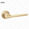 Modern Simple Solid Zinc Alloy Split Door Lock Handle on Round Rosette（Z062407）