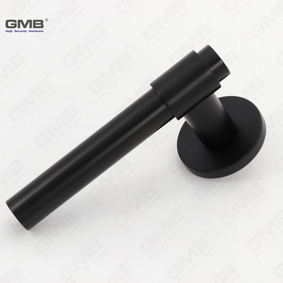 Modern Simple Solid Zinc Alloy Split Door Lock Handle on Round Rosette（Z062410）