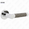Modern Simple Solid Zinc Alloy Split Door Lock Handle on Round Rosette（Z062413）