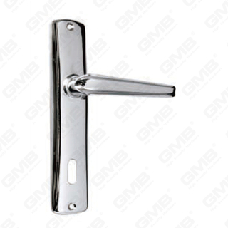 Door Handle Pull Wooden Door Hardware Handle Lock Door Handle on Plate for Mortise Lockset by Zinc Alloy or Steel Door Plate Handle (4330)