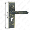 Door Handle Pull Wooden Door Hardware Handle Lock Door Handle on Plate for Mortise Lockset by Zinc Alloy or Steel Door Plate Handle (E612-E08-DAB)
