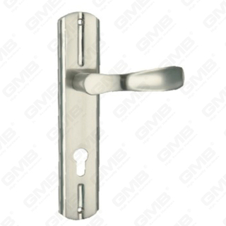Door Handle Pull Wooden Door Hardware Handle Lock Door Handle on Plate for Mortise Lockset by Zinc Alloy or Steel Door Plate Handle (L829-Z56-K)