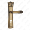 Door Handle Pull Wooden Door Hardware Handle Lock Door Handle on Plate for Mortise Lockset by Zinc Alloy or Steel Door Plate Handle (ZL928-Z96-DYB)