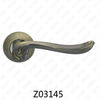 Zamak Zinc Alloy Aluminum Rosette Door Handle with Round Rosette (Z02145)