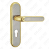 Door Handle Pull Wooden Door Hardware Handle Lock Door Handle on Plate for Mortise Lockset by Zinc Alloy or Steel Door Plate Handle (ZM46086-SN GPB)