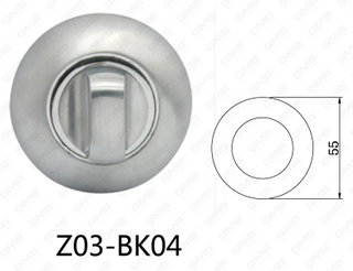 Zamak Zinc Alloy Aluminum Door Handle Round Escutcheon (Z01-BK04)