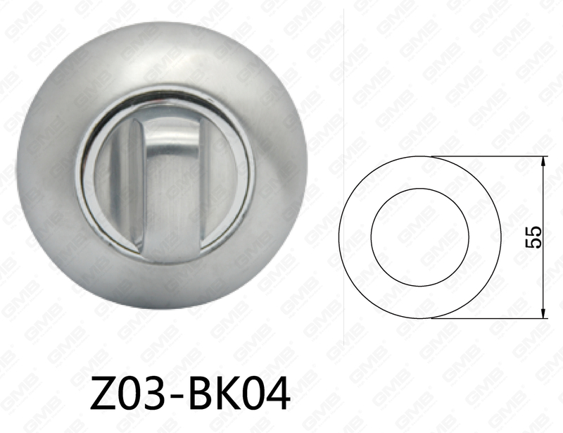 Zamak Zinc Alloy Aluminum Door Handle Round Escutcheon (Z01-BK04)