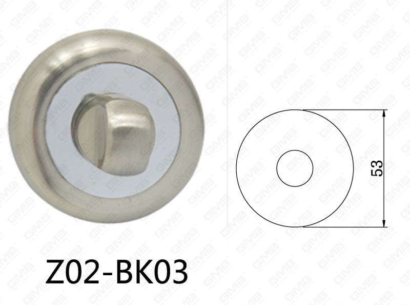 Zamak Zinc Alloy Aluminum Door Handle Round Escutcheon (Z01-BK03)