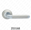 Zamak Zinc Alloy Aluminum Rosette Door Handle with Round Rosette (Z02168)
