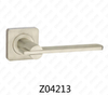 Zamak Zinc Alloy Aluminum Rosette Door Handle with Round Rosette (Z04213)