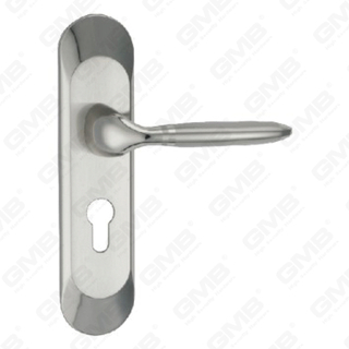 Door Handle Pull Wooden Door Hardware Handle Lock Door Handle on Plate for Mortise Lockset by Zinc Alloy or Steel Door Plate Handle (ZM60619-K)
