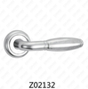 Zamak Zinc Alloy Aluminum Rosette Door Handle with Round Rosette (Z02132)
