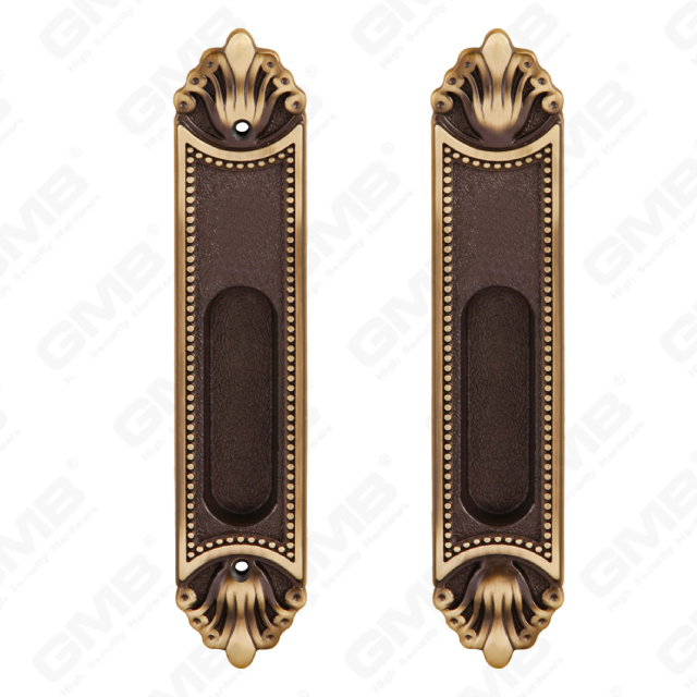 Brass Handles Wooden Door Hardware Handle Lock Door Handle on Plate for Mortise Lockset (B-YJ6601-CF)