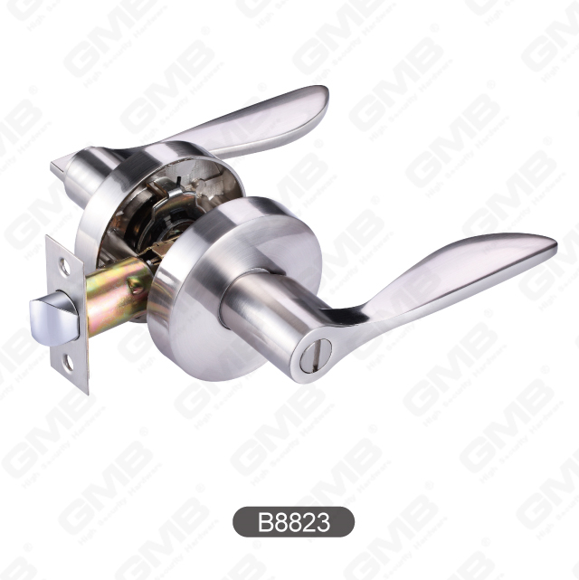 Heavy Duty Tubular Lever Lock Entry Zinc Alloy Handle Door Lock 【B8823】