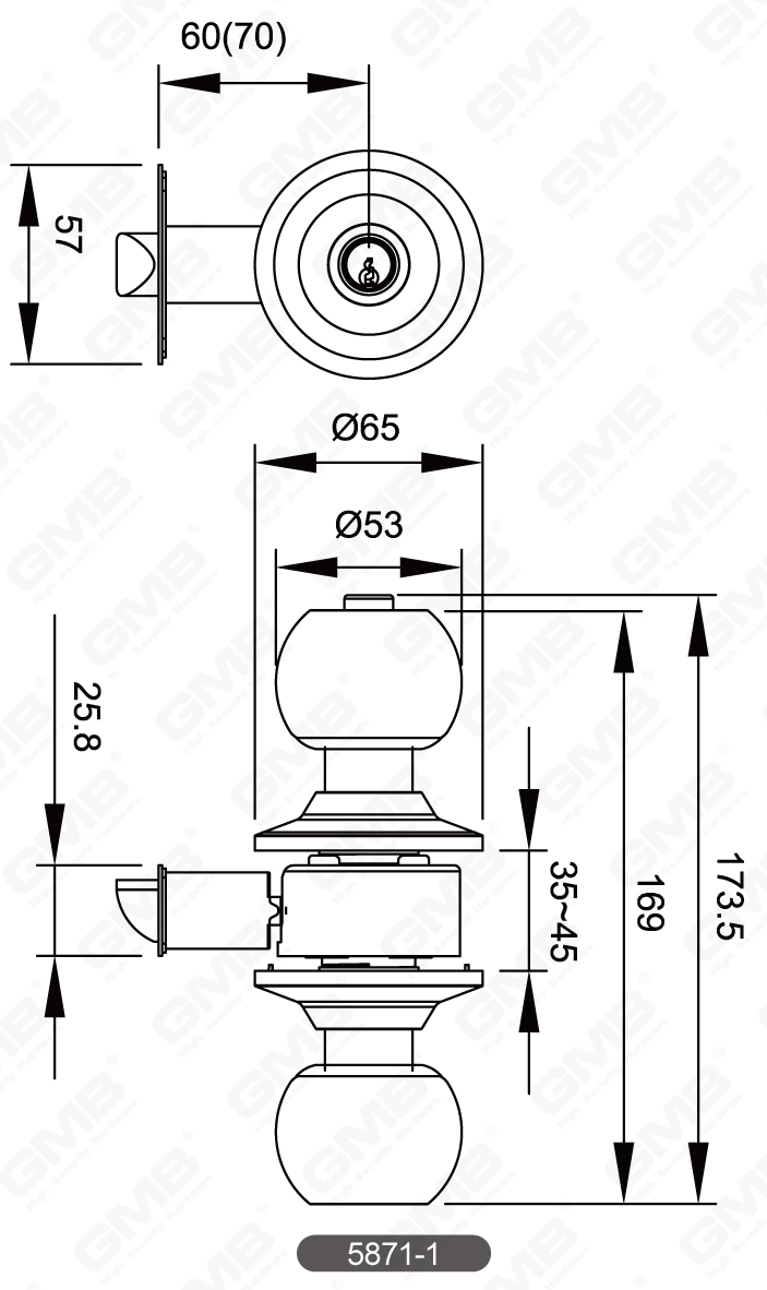 05 Cylindrical Knob Lock Series-14