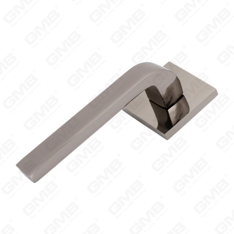 Modern Simple Solid Zinc Alloy Split Door Lock Handle on Square Rosette（Z072503）