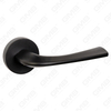 Modern Simple Solid Zinc Alloy Split Door Lock Handle on Round Rosette（Z062416）