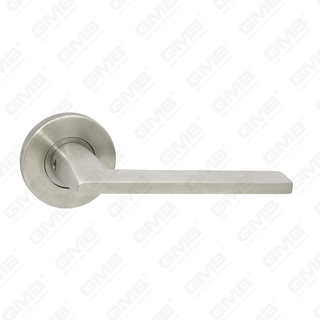 High Quality #304 Stainless Steel Door Handle Round Rose Lever Handle (GB03 207)