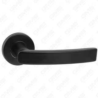 High Quality Black Color Modern Style Design #304 Stainless Steel Door Handle Round Rose Lever Handle (GB03-37)