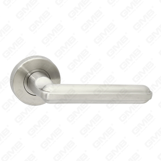 High Quality #304 Stainless Steel Door Handle Round Rose Lever Handle (GB03 05)