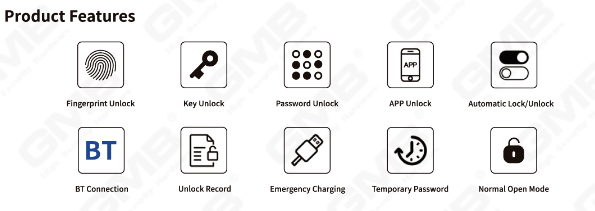 High Security Fingerprint/RFID Card/WiFi/Tuya/Tt APP Digital Smart Door Lock (706)
