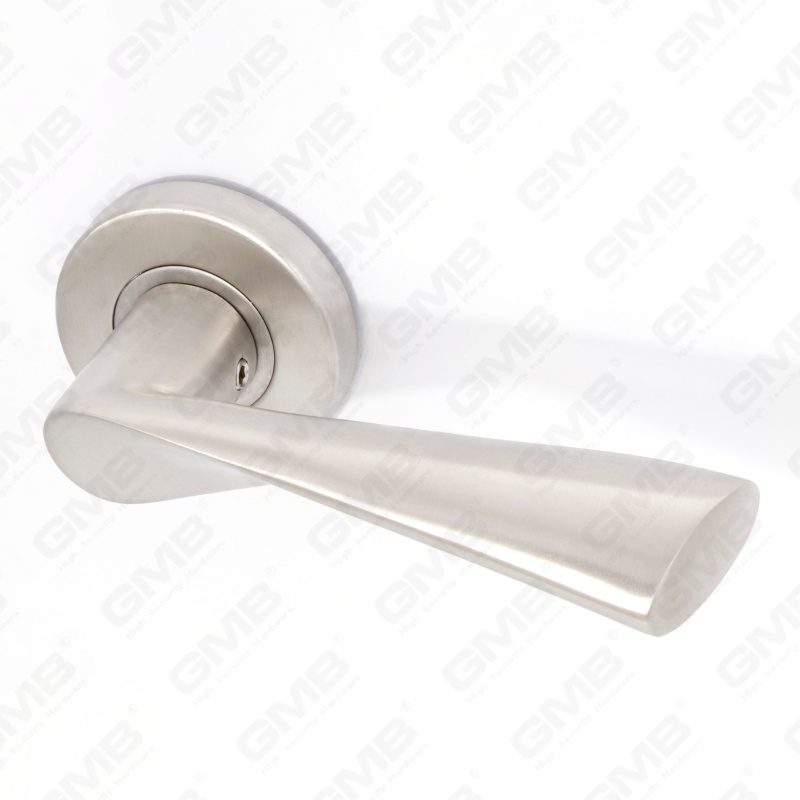 High Quality BS En1906 Grade 4 SUS304 Stainless Steel Entry Round Rose Interior Door Lever Handle (LHT001)