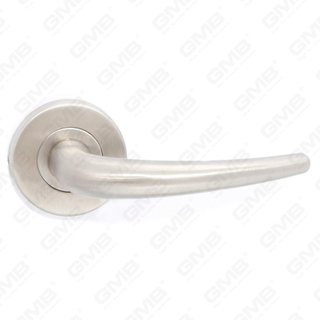 High Quality BS En1906 Grade 4 SUS304 Stainless Steel Entry Round Rose Interior Door Lever Handle (LHT009)