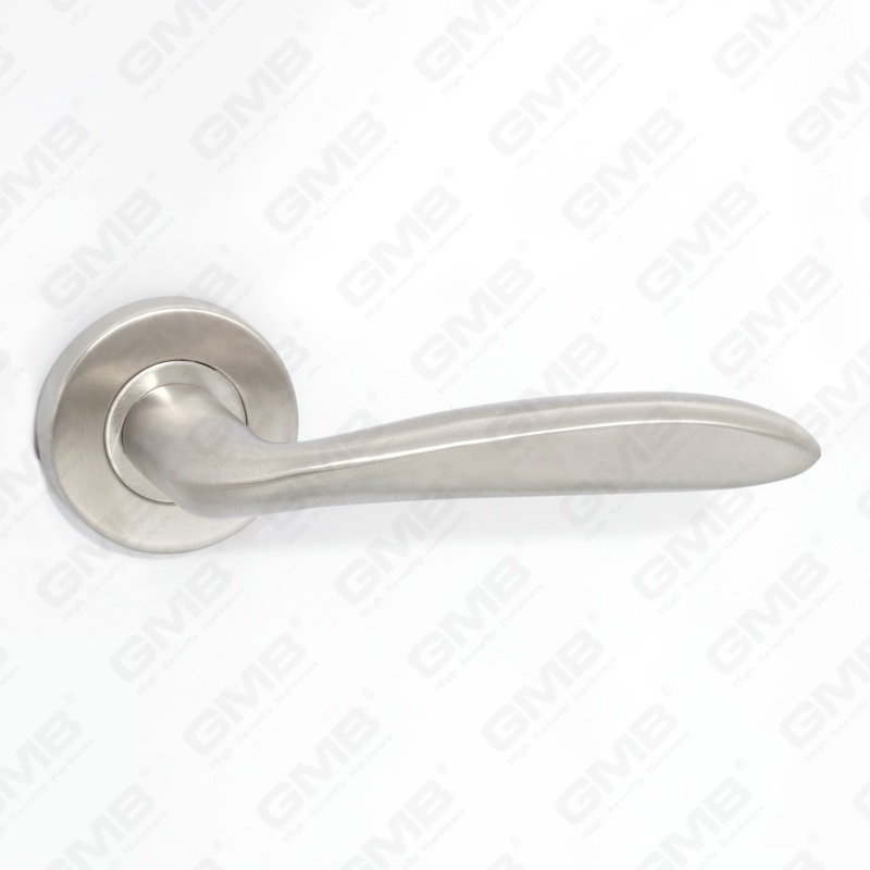 High Quality BS En1906 Grade 4 SUS304 Stainless Steel Entry Round Rose Interior Door Lever Handle (LHT030)