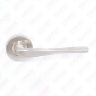 High Quality BS En1906 Grade 4 SUS304 Stainless Steel Entry Round Rose Interior Door Lever Handle (LHT032)